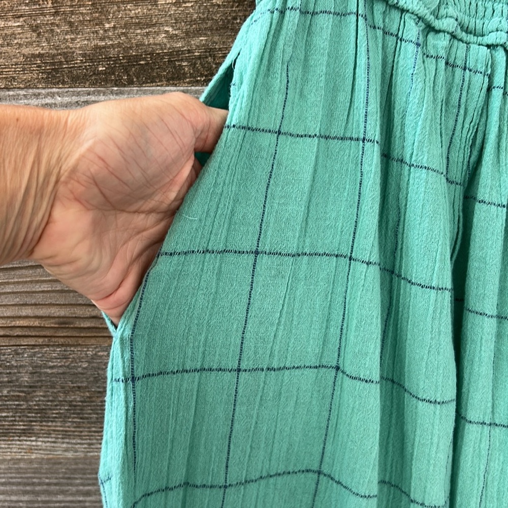 NWOT Free People Lunar Cove Wide Leg Pants in Blue Combo Size XS - Picture 9 of 12